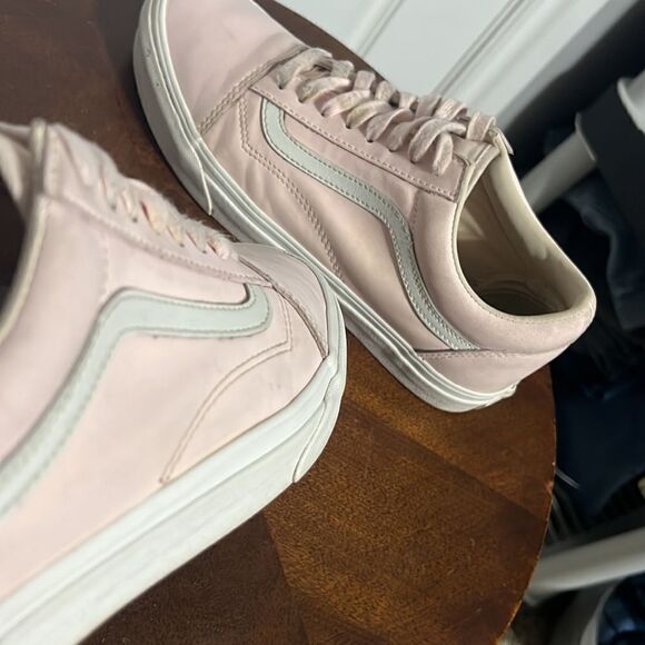 🔥🔥 Pink Leather VANS OLD SKOOL Sneakers - Women Sz 8.5 - Very Good Condition - Picture 11 of 13